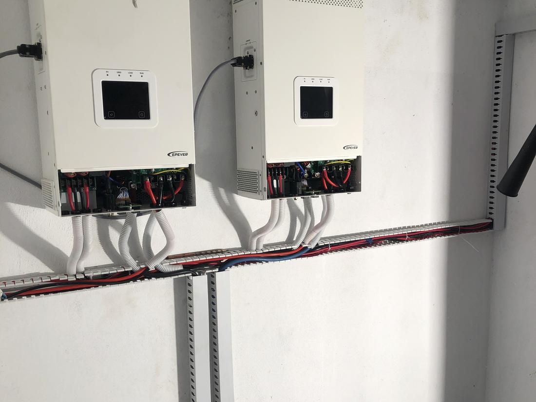 Inverters and batteries at Pul Saokai, Batkhela
