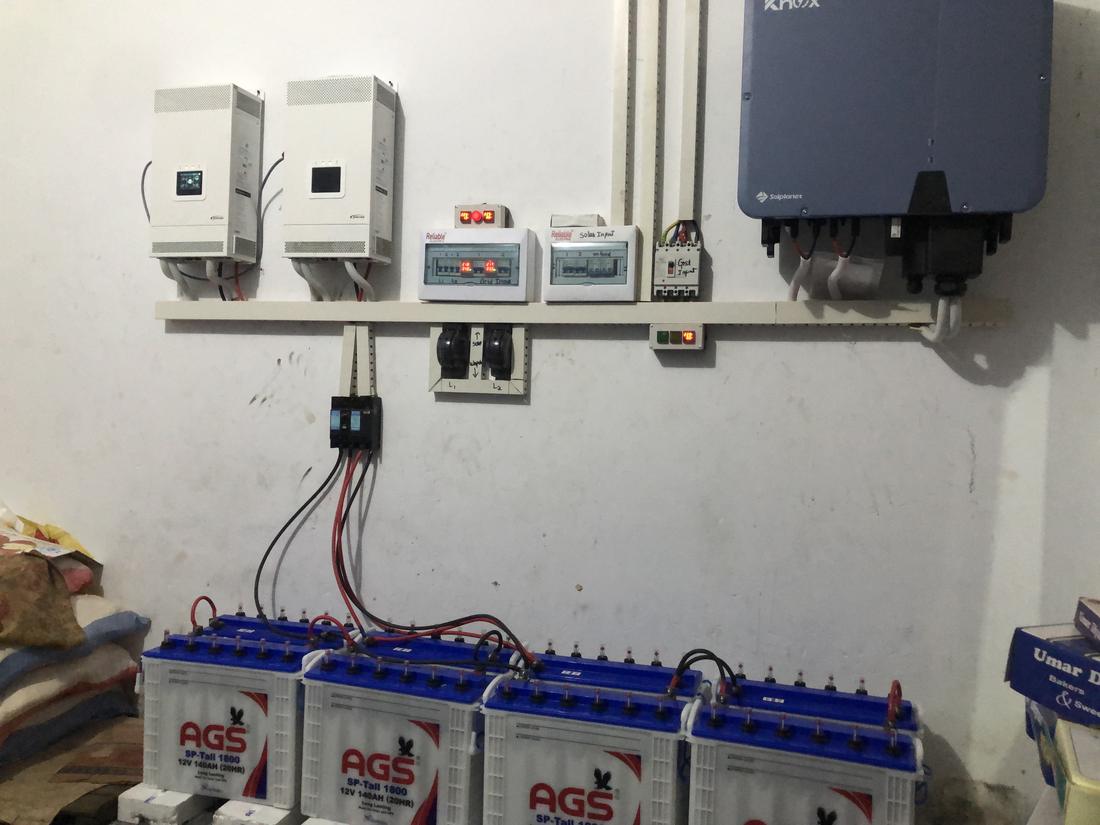 Inverters and batteries at Timergara, Lower Dir